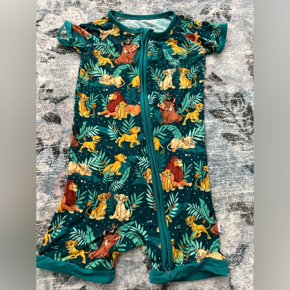 Little Sleepies Simba’s Sky Lion King Shorty Zippy Romper
